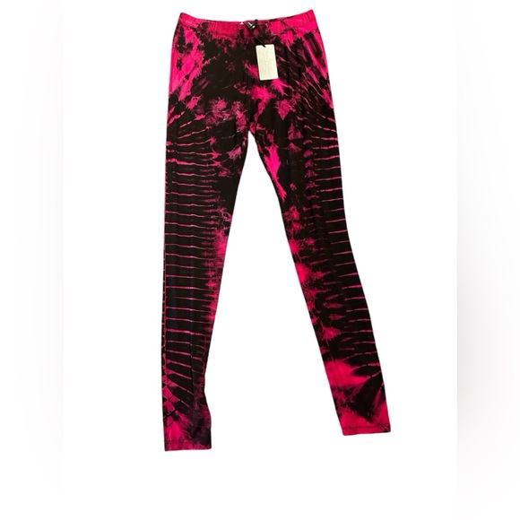 NWT.  Sacred Threads Tye-Dye Leggings 222183.  BL/RD2 - Picture 1 of 2